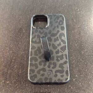 black leopard Loopy iPhone 15 case
